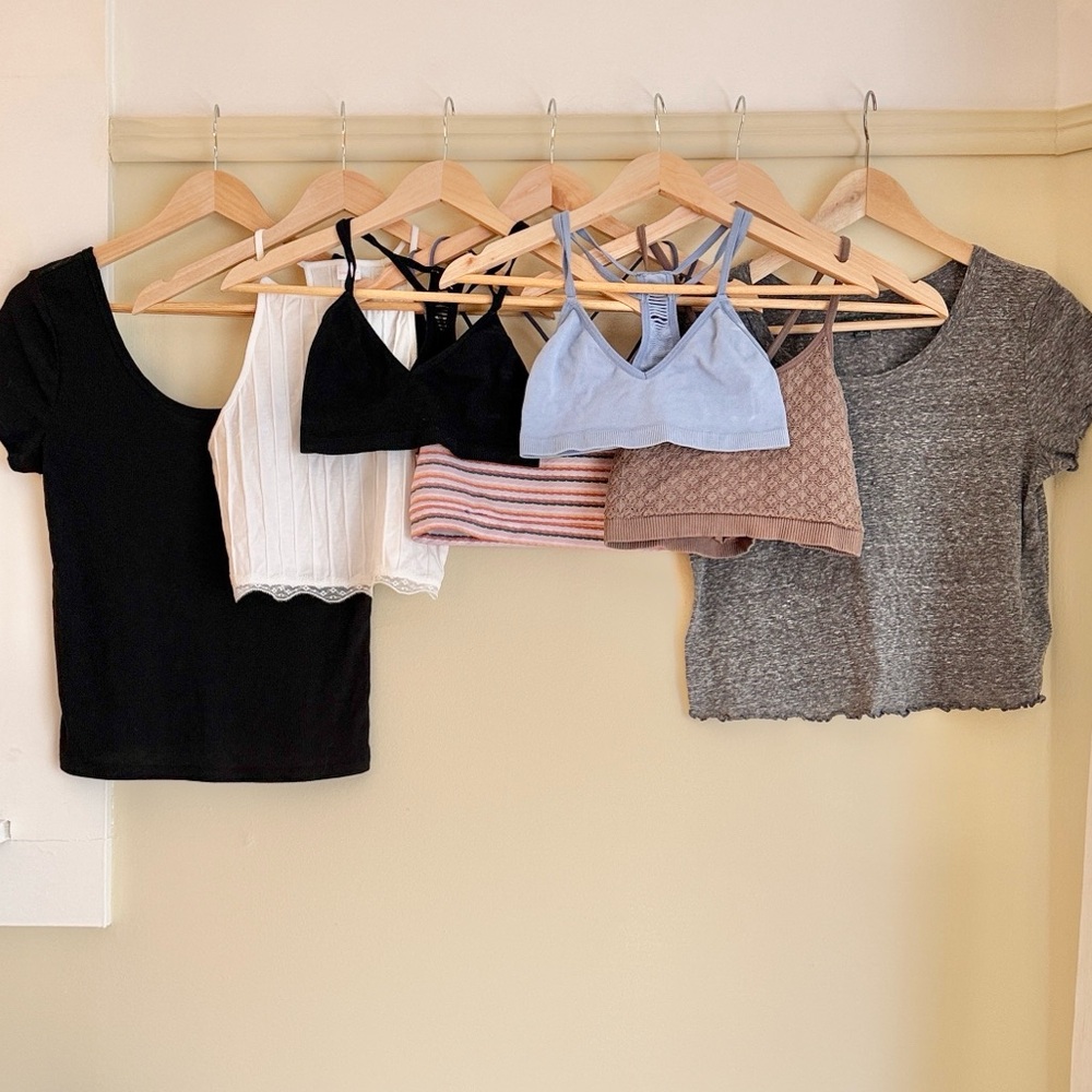 Set of 5 Wild Fable and Colsie Bralettes crop tops